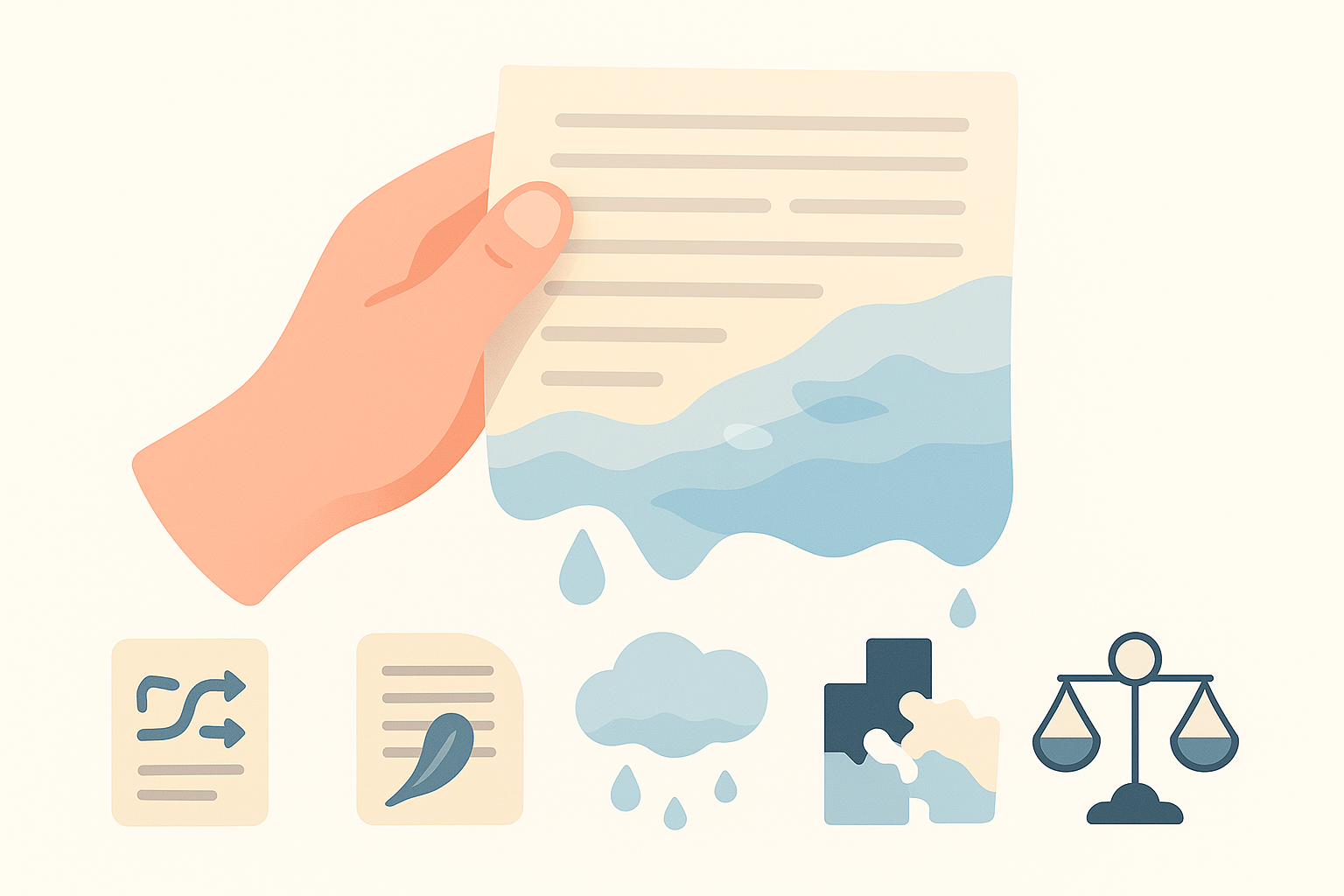 Вода в тексте